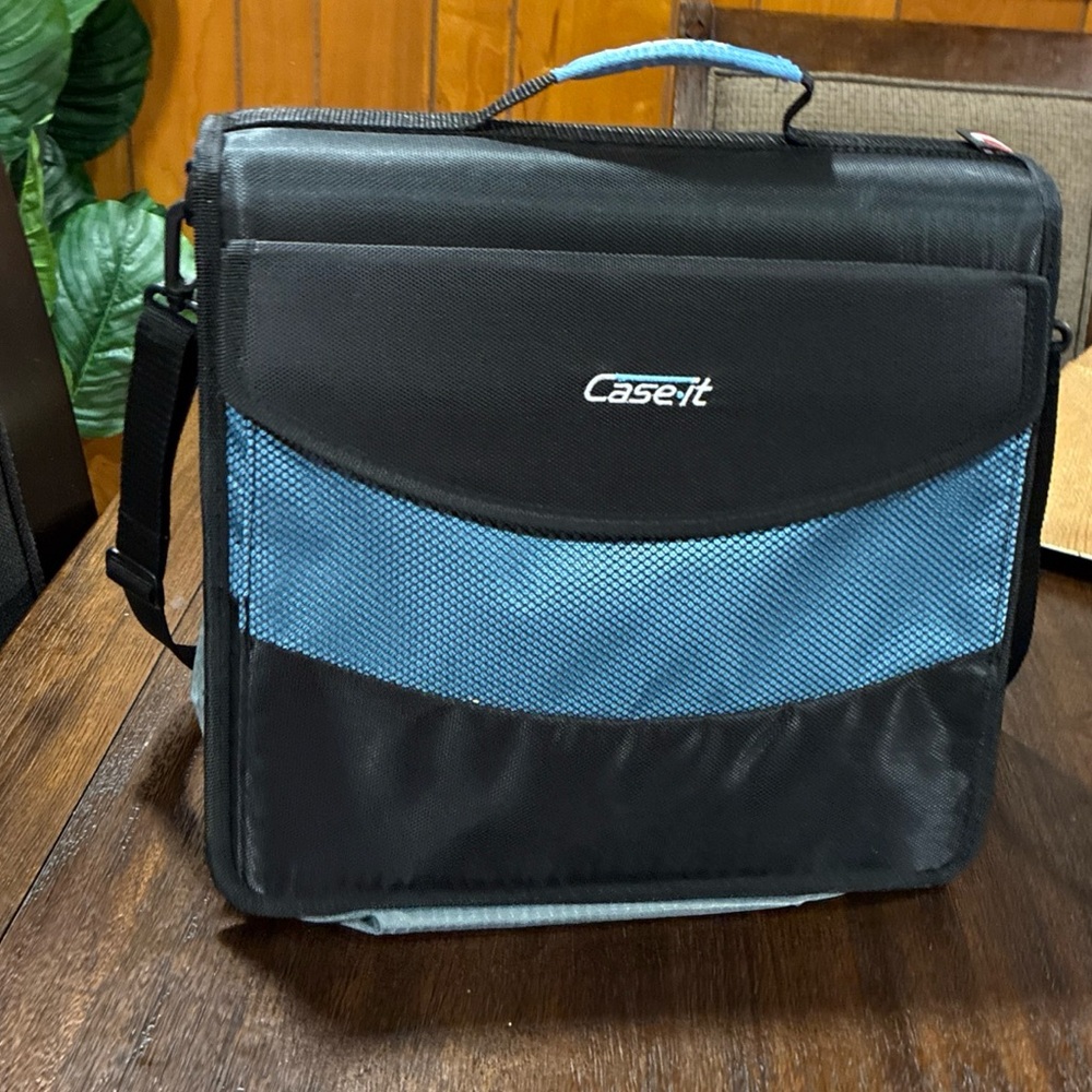 Case-it Black and Blue Men's Laptop Bag